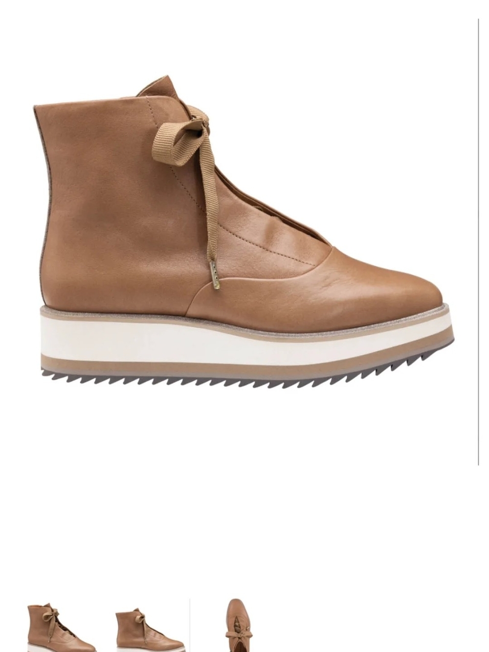 Johnston & Murphy Gracelyn Women's Tan Leather Lace Up Ankle Boot 7 Nwob